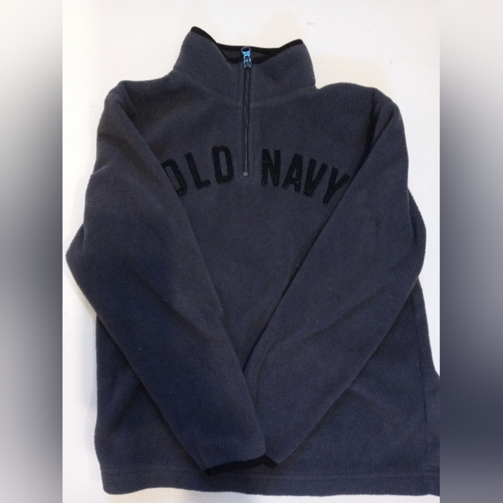 Old Navy Kids Unisex Gray Small 1/4 Zip Hoodie. Measurements In Description
